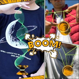 FETESNICE Yoyo Professional Responsive Yoyo for 8-12 Kids Beginner, Unresponsive Yoyo for Adults，Metal Trick Yo yo for Advanced Player，Pro Yo-yo with Yoyo Accessories（Black Gold）