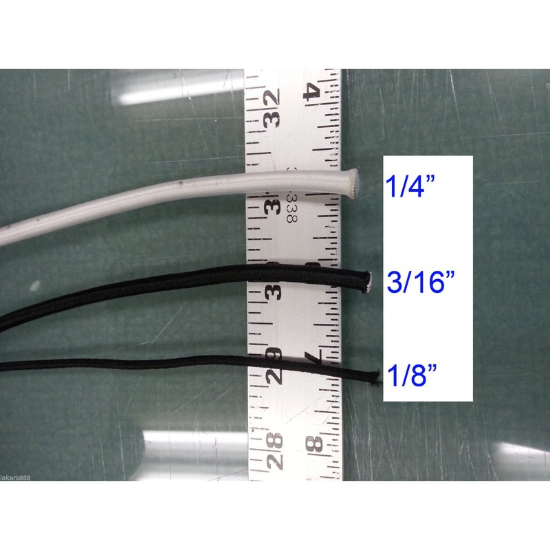 1/4" X 30 Ft (10 Yard) Premium Marine Grade Bungee