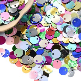 Flat Round Sequins for Crafts 60g 20mm Large Sequins Sew On Clothes Loose Sequins for Embroidery Multicolor
