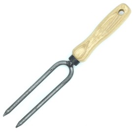 4betterdays.com NATURlich leben! Rose Fork / Garden Fork with Ash Wood Handle - Fork Length: 14 cm - Quality Steel - Weight: 0.3 kg - Hand Forged in Germany