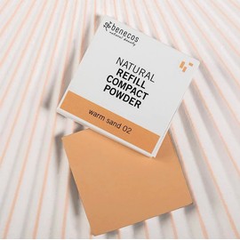 benecos - natural beauty Organic Cosmetics Refill Compact Powder Talc-Free Vegan Warm Sand 02