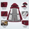 CREATMO US Women's Hooded Winter Snow Ski Trench Coats Multiple
