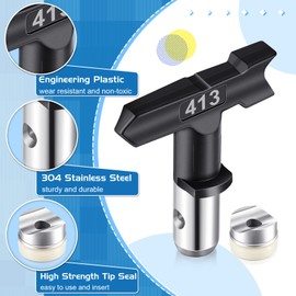 5 Pcs Spray Tips Reversible Spray Tip Airless Spray Nozzles for Airless Paint Spray Guns and Airless Sprayer Spraying Machine (209, 311, 413, 519, 621)