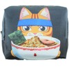 Yasuda Tsusho Red Cat Ramen Eco Bag with Storage Pouch