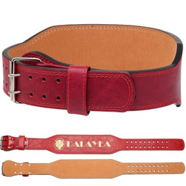 Weight Lifting Belt Gym Fitness, Padded Cowhide Leather Weightlifting Belt, Functional Powerlifting Belt Adjustable Weightlifting Belt