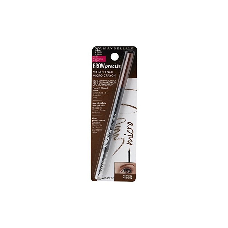 Maybelline Brow Precise Micro Eyebrow Pencil Makeup, Auburn, 0.002 oz.