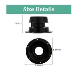 LALOCAPEYO RV Roof Ventilation Cover Ventilation Duct Ventilation Hole Cover Set With Screws for Easy Installation RV Sewer Ventilation Cover Set Suitable for 1 to 2 3/8 Iinch Pipes Trailers (white)