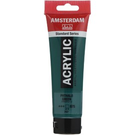 Talens Japan 405240 Talens Acrylic Paint, Amsterdam Acrylic Color, Phthalo Green T1709-675, 4.2 fl oz (120 ml)