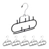 Relaxdays Belt Holder Set of 3, 5 Hooks, Bridge, Non-Slip,