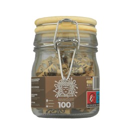 Medusafilters 100 Premium Activated Carbon Filters Slim Diameter 6 mm in Reusable Glass | Organic Edition | with Vegan Fibre Caps and Coconut Shell Activated Carbon for Low-Toxic Smoking