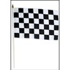Black & White Checkered 12"x18" Stick Flag
