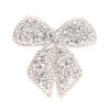 18pcs Bow Knot Rhinestones Patches Silver Black Green Exquisite Iron