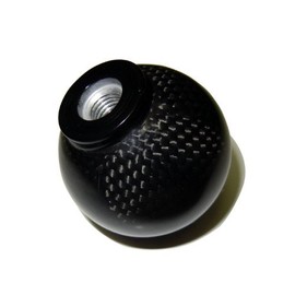 10x1.25mm THREADED (NO adapters) 5 speed Round Ball Type-R Type-S in REAL Hand-Laid Carbon Fiber Selector Shift Knob for Mitsubishi Eclipse GST GT RS Mirage Lancer Evolution EVO Ralliart JDM