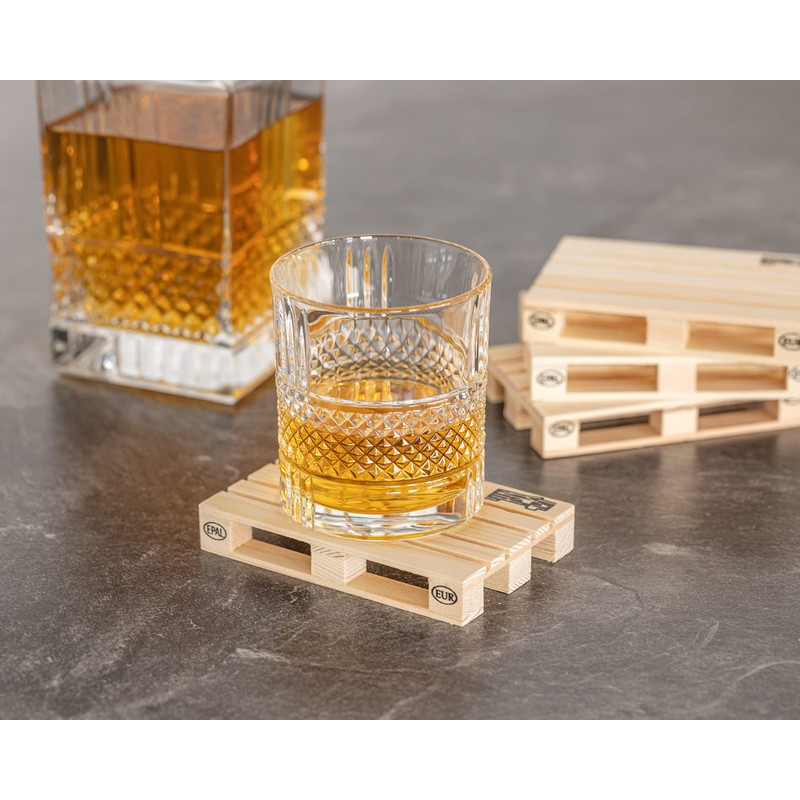 Labyrinth Palette-It Pallet Coasters 12 x 8 cm Set of