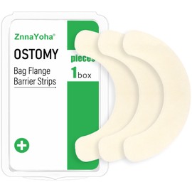 ZnnaYoha Elastic Ostomy Barrier Strips, Medical Grade Hydrocolloid Strips, Skin Adhesive Ostomy Tape with Waterproof Leak-Proof & Hypoallergenic Design for Colostomy Ileostomy Urostomy Care (20)