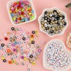 DAHI 800pcs White Acrylic Number 0~9 Round Beads for Threading