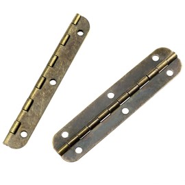 Yocimango 6PCS Durable Retro Bronze Box Hinges Antique Hinges with Screws 2.56"x0.59" Retro Hinges for Cabinets, Pianos, Cabinets, Jewelry Boxes, etc