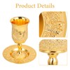 Luxshiny Judaica Elegant Metal Kiddush Cup - Classic Footed Kiddush