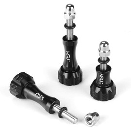HSU Aluminum Thumb Screw Set, Thumb Screws, GoPro Hero 12/11/10/9/8/7/6/5, Accessories, Aluminum (3 Screws, 1 Wrench) (Black)