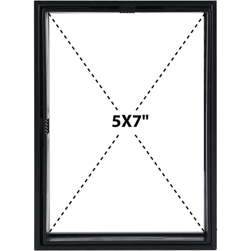 Frametory, 5x7 Floating Picture Frame - Metal Photo Frame -
