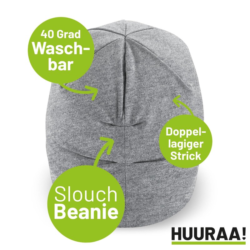 Huuraa Beanie Kangaroo Silhouette Gift Kangaroo Gift Idea, heather grey,