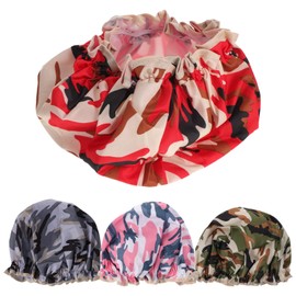 Ipetboom Elastic Bath Hair Bonnets 4 Pack Large Shower Cap for Women Sauna Hat Bath Cap