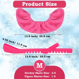 Anglekai 2+2P Hockey Skate Guards, Adjustable Figure Ice Skate Blade Cover