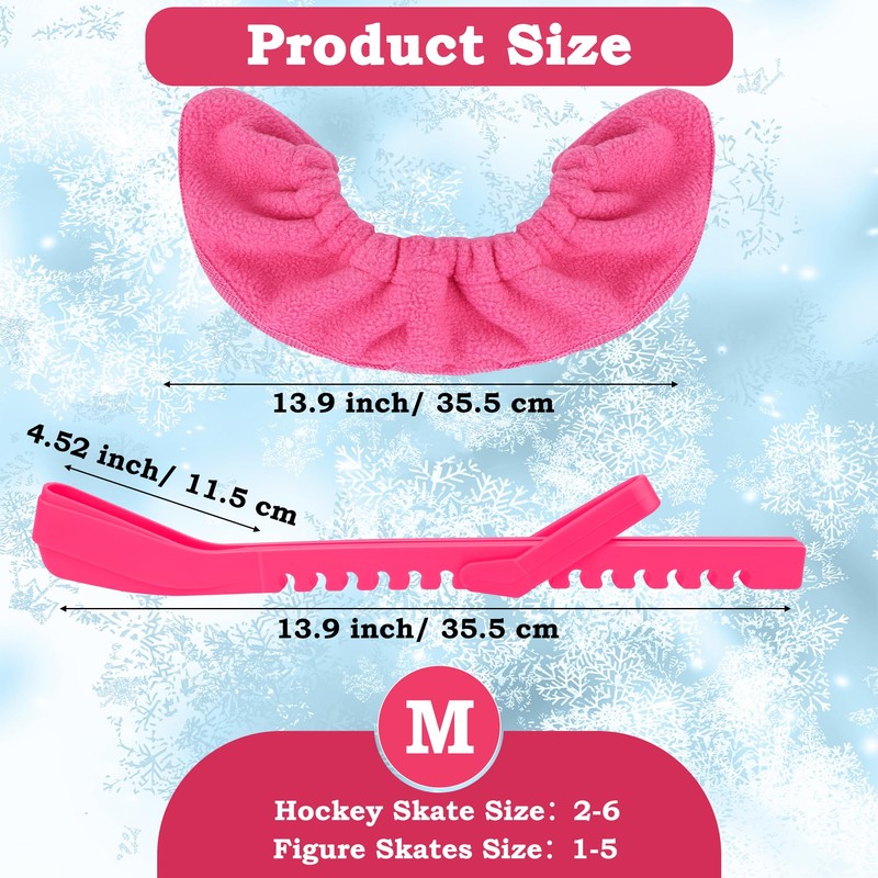 Anglekai 2+2P Hockey Skate Guards, Adjustable Figure Ice Skate Blade