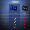 Nilight Interruptor de palanca de 3 bandas, panel de interruptor