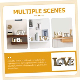 CORHAD Wooden Adornment Stylish Wedding Adornment Letter Ornament for Valentine's Day
