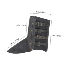 Gadpiparty 1Pc Durable Cowhide Welding Foot Protector Flame Retardant Cover for Welders Heat Insulating Shoe Guard Dark Blue Lightweight and Practical Foot Protective Accessory