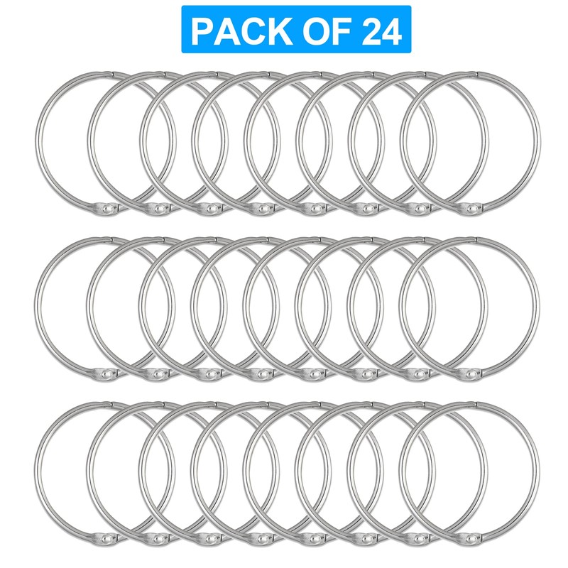 24 Pack Shower Curtain Rings, Rustproof Decorative Shower Curtain Hooks