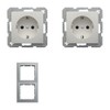 Complete set Berker S.1 cover frame, 2-way – polar white,