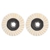 2Pcs 5in Grinding Disc Wave Shape Wool Felt Polishing Wheel