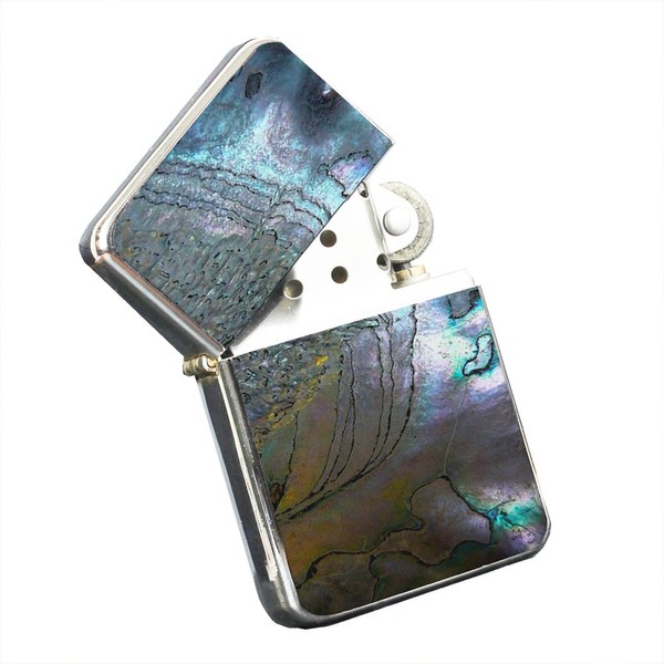 Elements of Space Abalone Metallic Shell - Silver Chrome Pocket Lighter