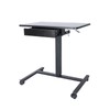 CLATINA Height Adjustable Work Table with Drawer Mobile Laptop Standing