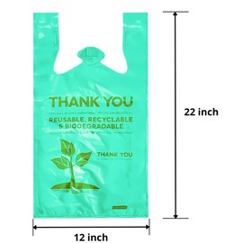 Biodegradable Bags Biodegradable Plastic Bags Compostable Plastic Bags Bio Bags Eco Friendly Plastic Bags Green Biodegradable Bags Pack of 50