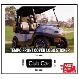 Drive-up Name Plate Club Car Tempo Emblem Silver Golf Cart 7.72x2.68in