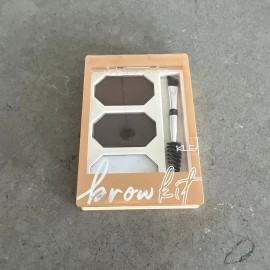 Kleancolor BROW KIT Brow Powder & Brow Setting Wax W/ Brush DEEP BROWN-ESPRESSO
