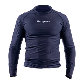 Progress Jiu Jitsu Academy Long Sleeve Sleeve Rashguard | Comfortable and Durable BJJ Rash Guard | Flexible Rash Guard for Grappling | Moisture-Wicking Compression Tops for Men and Women | Black - S