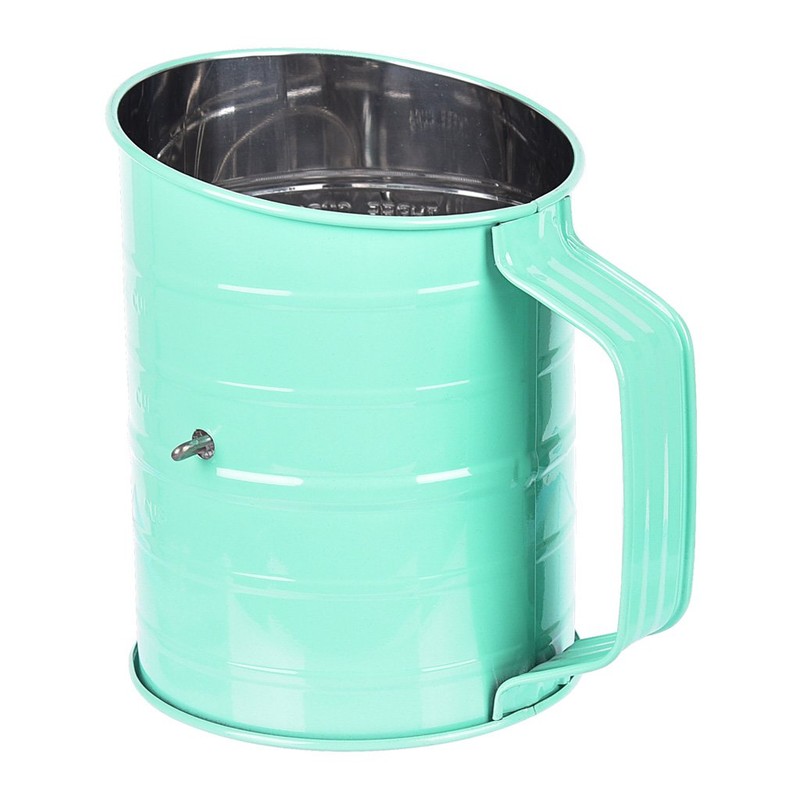 MaMix Stainless Steel Baking Hand Crank Flour Sifter with 2