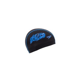 [Speed] Swim Cap, 3D Logo Mesh Cap, Unisex, Blue, L