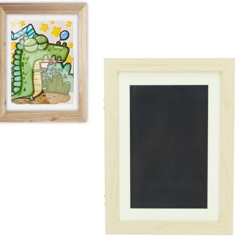 Kids Art Frame Composite Wood Front Opening Changeable Magnetic Picture