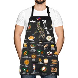 Philippines Country Map Asia Cuisine Lover Kitchen Apron Mom Dad BFF Filipino Food Cooking Travel Apron (Philippines)