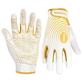 HANDLANDY Mens Football Gloves, Sticky Wide Receiver Gloves for Adult & Youth Best Gift