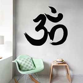 Om Symbol Wall Decals Yoga Meditation Namaste Signs Buddha Vinyl Sticker Wall Decor Decoration Home Sticker Art Mural