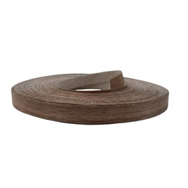 Real Black Walnut 1/2'' ×50' Wood Veneer Edge Banding Tape,Pre-glued Iron On Veneer Edging-Plywood Backed with Hot Melt Self Adhesive-Flexible Edging Strip for Furniture Cabinet Drawer Repair