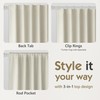 FMFUNCTEX 100% Blackout Curtains for Bedroom, Beige Back Tab Curtain