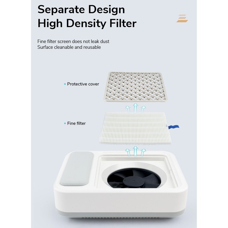 Nail Dust Collector with Reusable Filter Hand Pillow Speed Adjustable