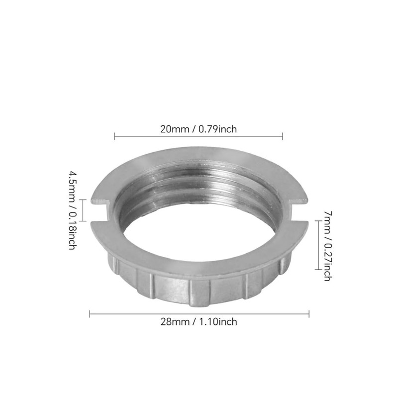 6 Pack G9 Light Socket Rings, M20 Shade Holder Adapter
